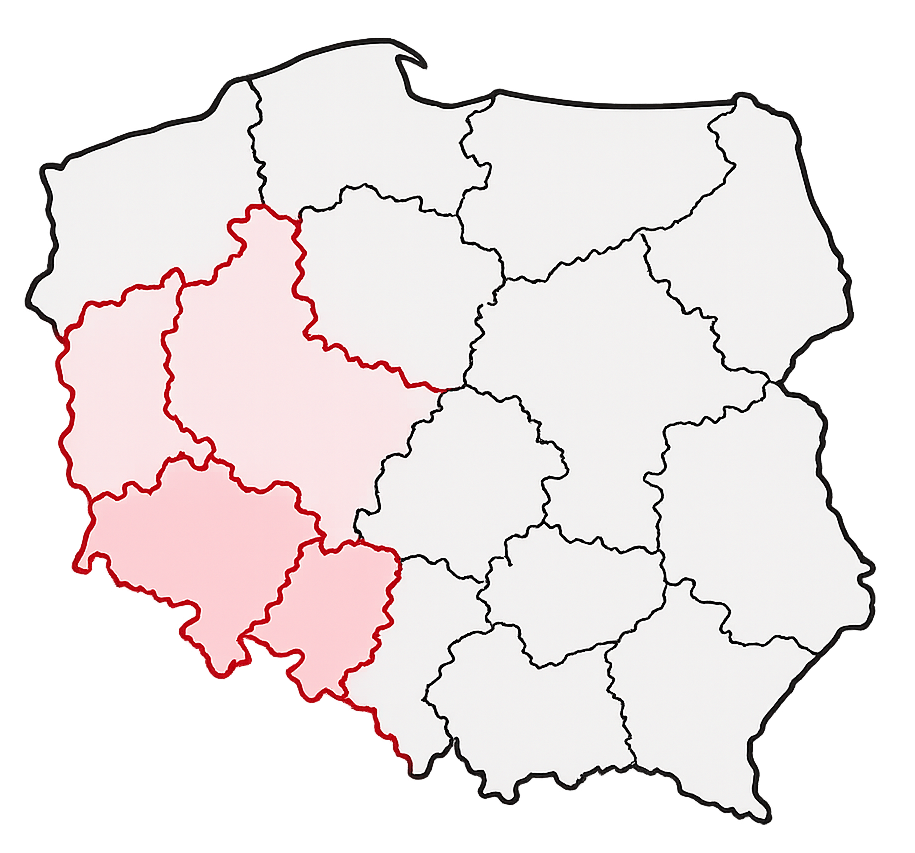 mapa obszaru pracy handlowcow